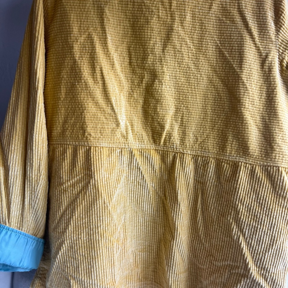 J. Jill Chartreuse Corduroy
Jacket Removable Quilted Blue
Lining Pockets - Picture 5 of 8